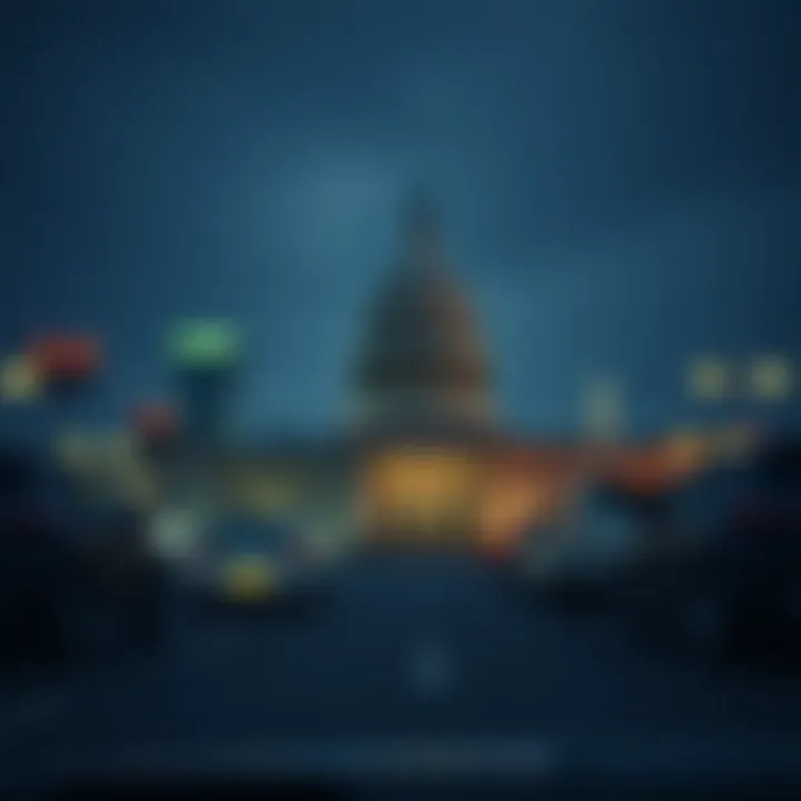 Visual representation of government policies affecting cryptocurrency