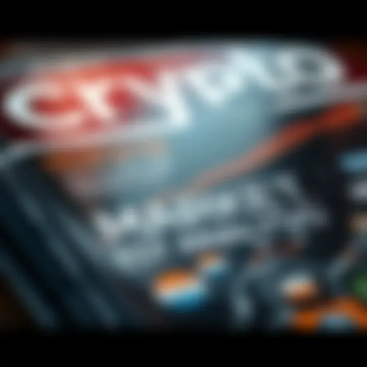 Crypto Magazine Cover Highlighting Market Analysis Close-up of a magazine featuring cryptocurrency insights