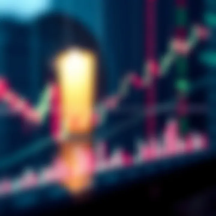 Understanding Market Trends through Candlestick Charts Illustration of a candlestick chart showcasing market trends