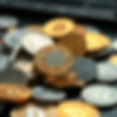 Diverse Cryptocurrencies for Exchange A digital representation of diverse cryptocurrencies available for exchange.