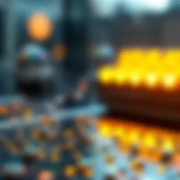 A digital representation of blockchain technology illustrating its interconnected nodes.