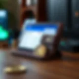 Visual representation of cryptocurrency wallet setup