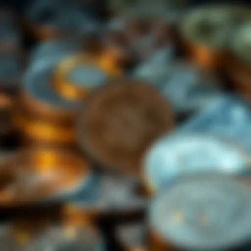 Historic U.S. Dollar Coins Collection Historic U.S. dollar coins displayed in a collection