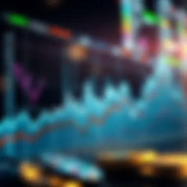 A chart showing the rise and fall of cryptocurrency values