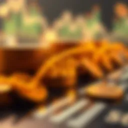 Visual representation of currency conversion between USD and INR