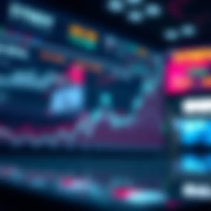 An analytical graph depicting social media's impact on stock market trends