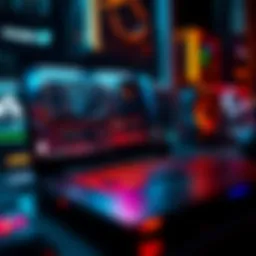 Gaming laptop showcasing powerful hardware for mining