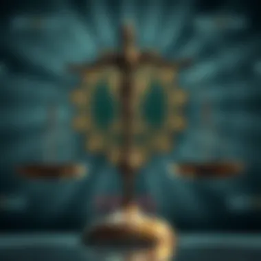 Balancing Freedom and Oversight A scale balancing personal freedom and government oversight