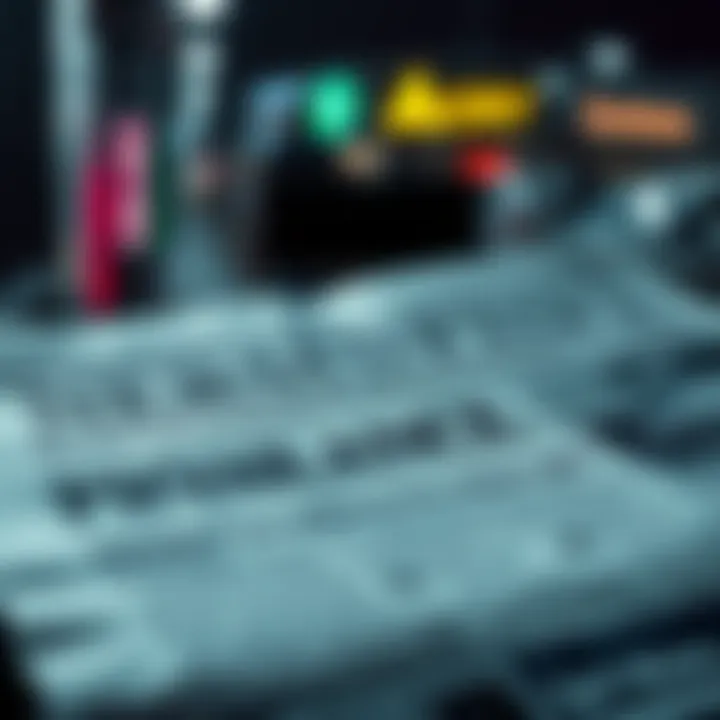 Headlines on Surveillance A newspaper with headlines on surveillance