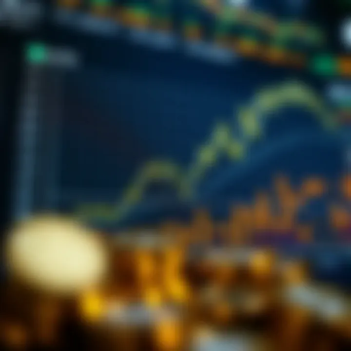 Graph depicting market analysis of cryptocurrencies