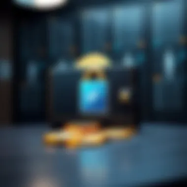 Secure Cryptocurrency Storage Solutions Illustration of a secure digital wallet for cryptocurrency storage