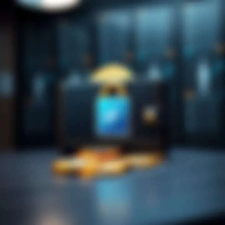 Secure Cryptocurrency Storage Solutions Illustration of a secure digital wallet for cryptocurrency storage