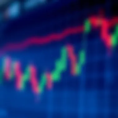 Close-up view of a bullish candlestick
