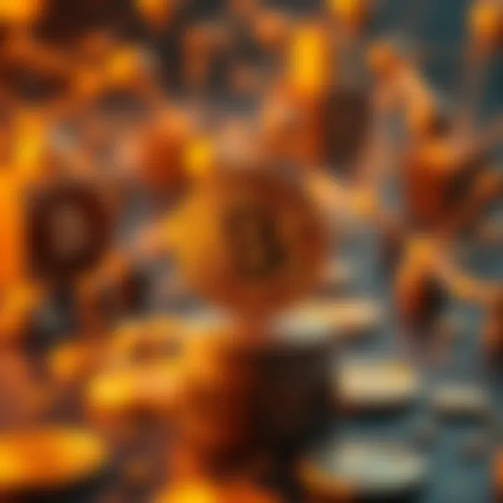 Abstract representation of cryptocurrency concepts