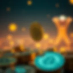 A visual representation of airdrops in cryptocurrency