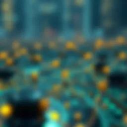 Conceptual illustration of blockchain technology