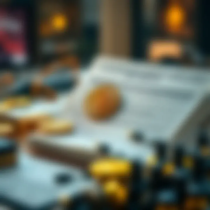 Illustration of regulatory documents related to cryptocurrency