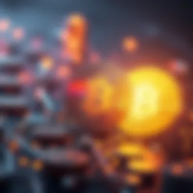 Visual representation of blockchain technology powering cryptocurrencies