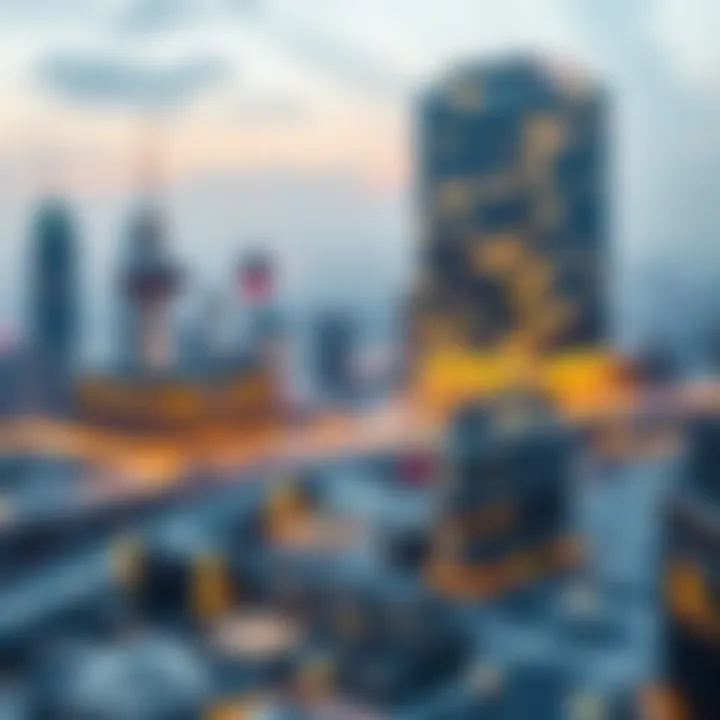 An artistic interpretation of the global finance landscape transformed by digital money