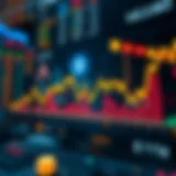 Graph illustrating cryptocurrency price trends over time