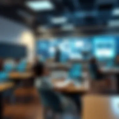 A classroom utilizing augmented reality tools for enhanced learning experiences