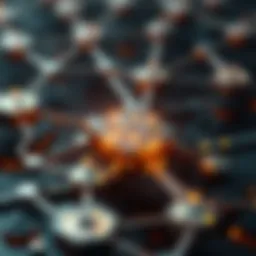 An abstract representation of blockchain technology showcasing interconnected blocks