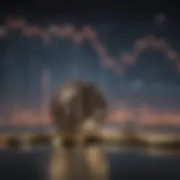 Graph illustrating the fluctuation of cryptocurrency values over time