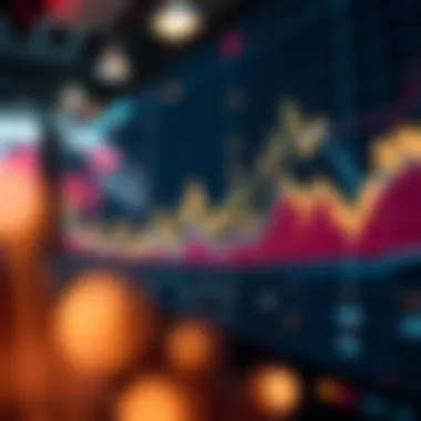 A dynamic graph showcasing cryptocurrency market trends and fluctuations