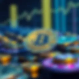 Conceptual representation of cryptocurrency