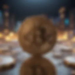 Conceptual representation of cryptocurrency