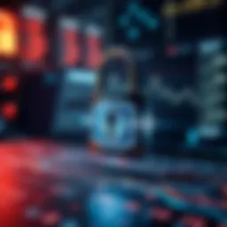 A digital lock symbolizing cybersecurity