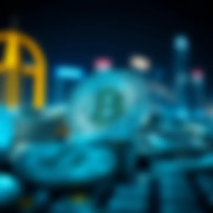Visual representation of digital currencies and their impact on the monetary landscape in Singapore.