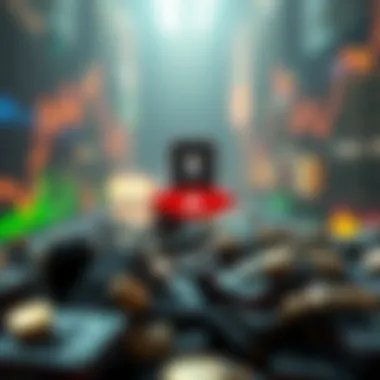 Behavioral Finance and Dip Buying Visual representation of behavioral finance concepts related to dip buying