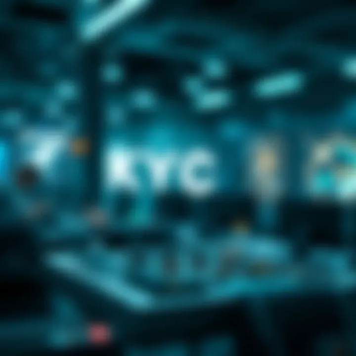 A futuristic depiction of technology enhancing KYC compliance