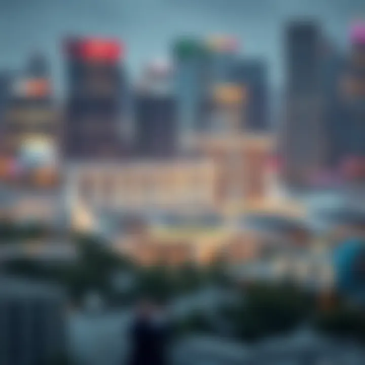 Illustration depicting the role of the Monetary Authority of Singapore in economic regulation.