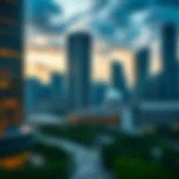 Overview of Singapore's financial district showcasing modern architecture and economic activity.