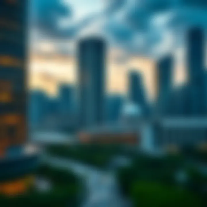 Overview of Singapore's financial district showcasing modern architecture and economic activity.