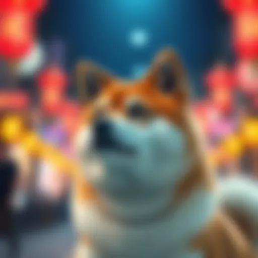 A digital representation of Shiba Inu cryptocurrency